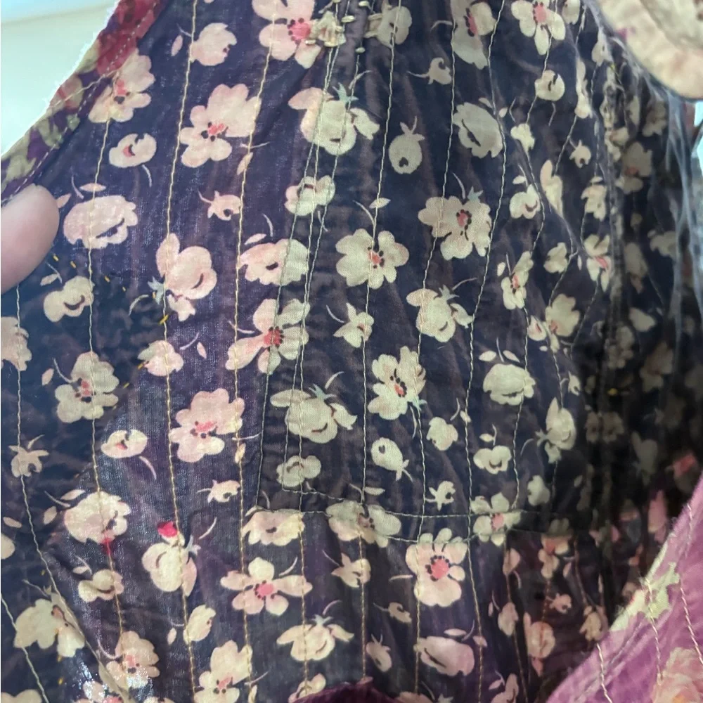 Magnolia Pearl Patchwork Overalls in Pink and Blue Gently worn. A must have!! - Picture 9 of 16